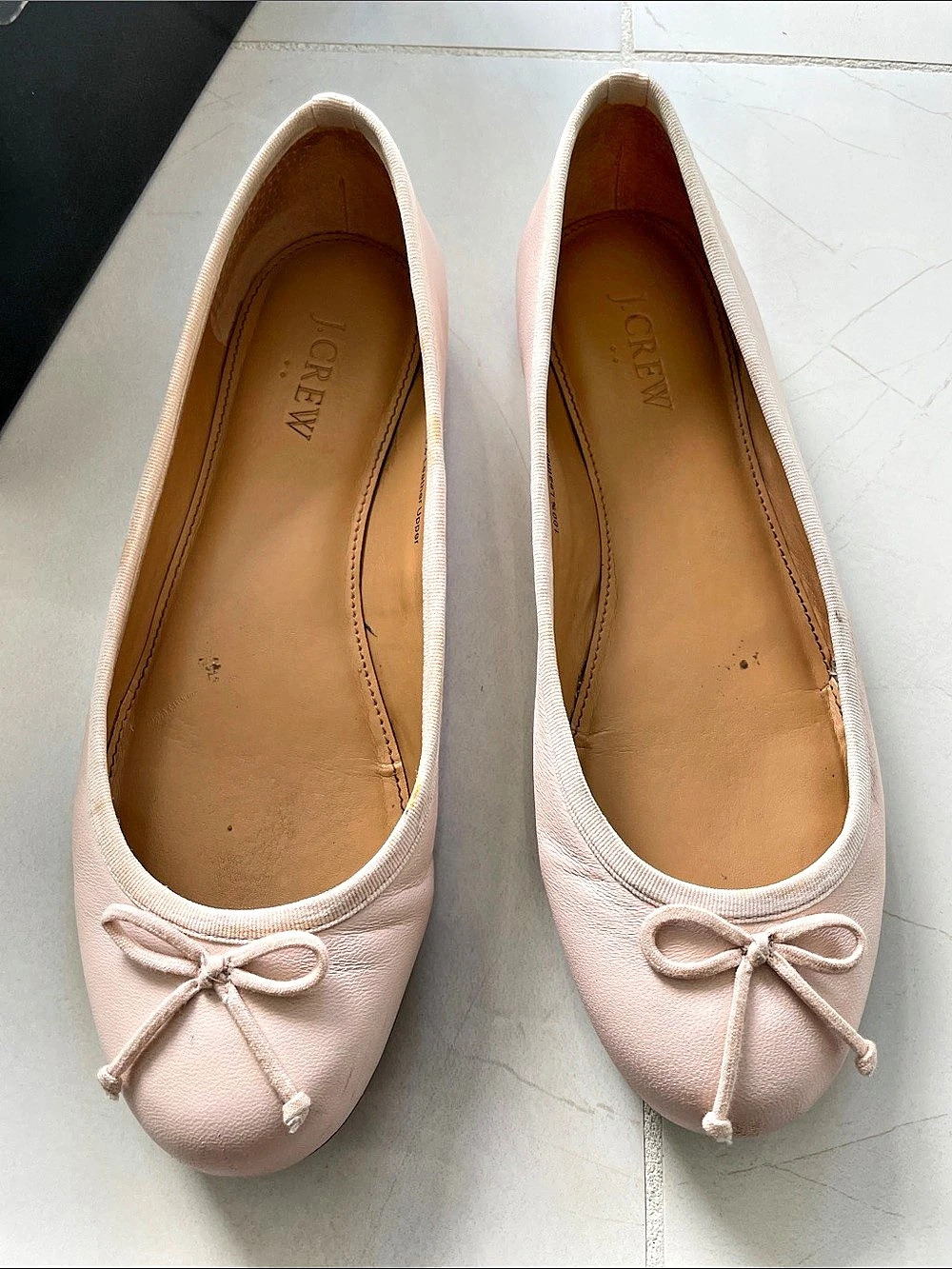 J.Crew Coco Leather Ballet Flats Ballet Flats in Pink US 7.5